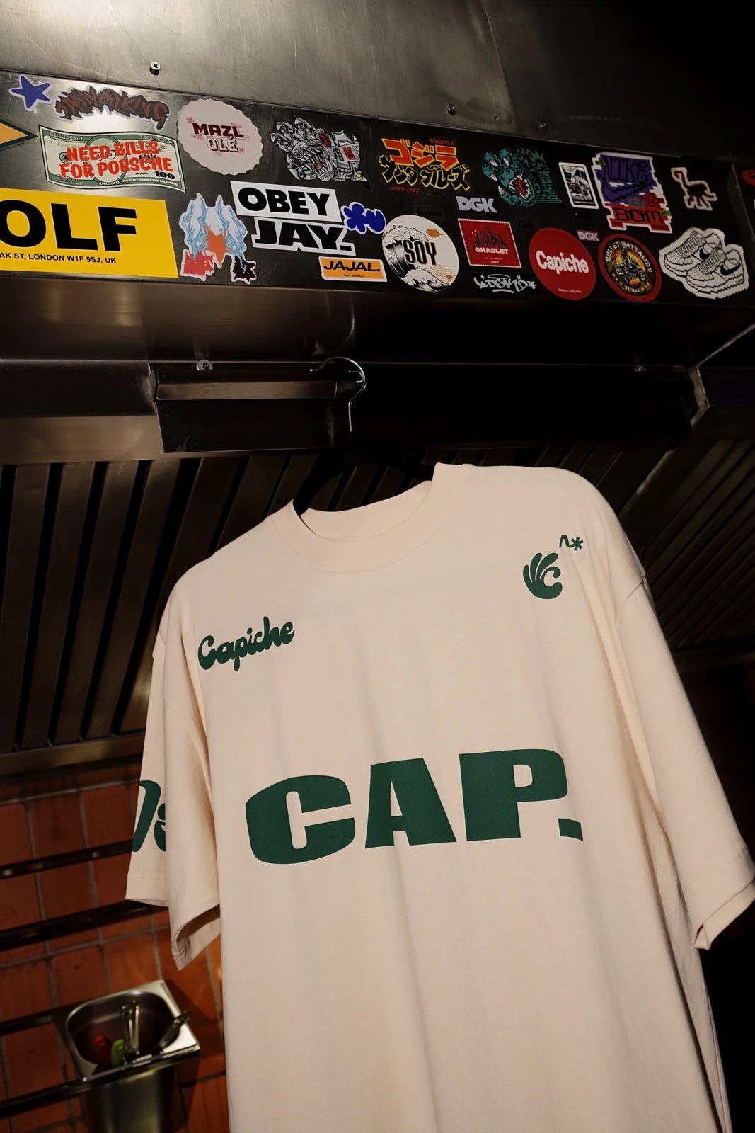 Merch for Capiche, campaign work by hdw