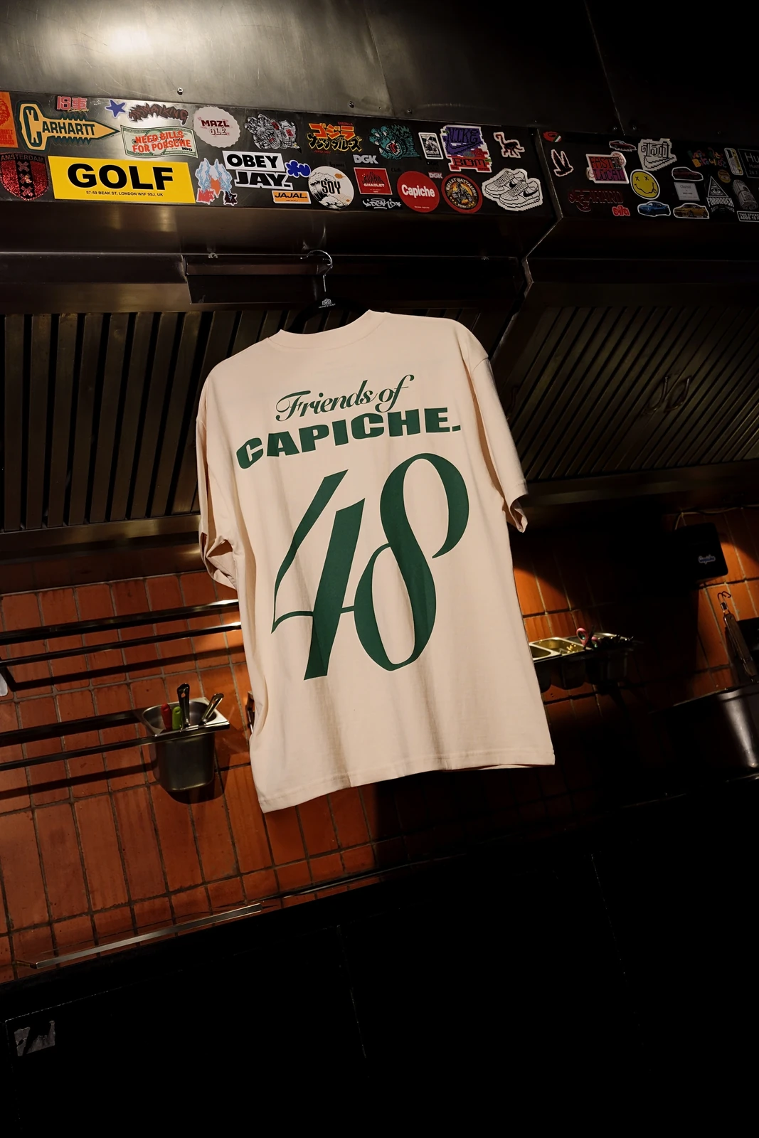 Merch for Capiche, campaign work by hdw